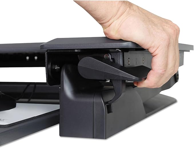Ergotron – USA Assembled WorkFit-TL Standing Desk Converter, Dual Monitor Sit Stand Desk Riser for Tabletops – 37.5 Inch Width, Black, TAA Compliant