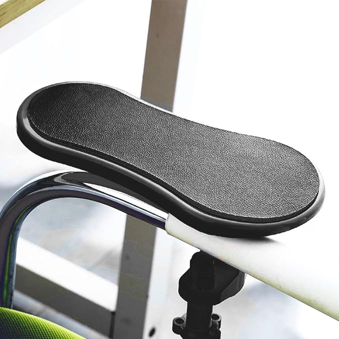 Computer Arm Rest for Desk, 180° Swivel Ergonomic Elbow Arm Support Desk | Adjustable Desk Extender Tray, Clamp On Desk Arm Rest, With Wrist Rest for Mouse, Easy To Install, Home & Office, Black