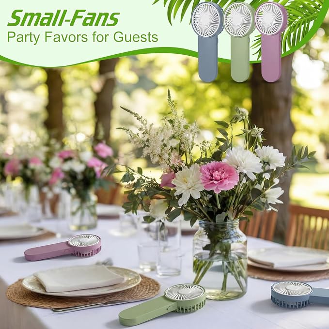 Sumind 36 Pcs Small Personal Portable Fan Mini Handheld Bulk 1 Speed Electric Cute Battery Powered for Neck Lash Makeup Women Men Travel Camping Indoor Outdoor Summer (Morandi Colors)