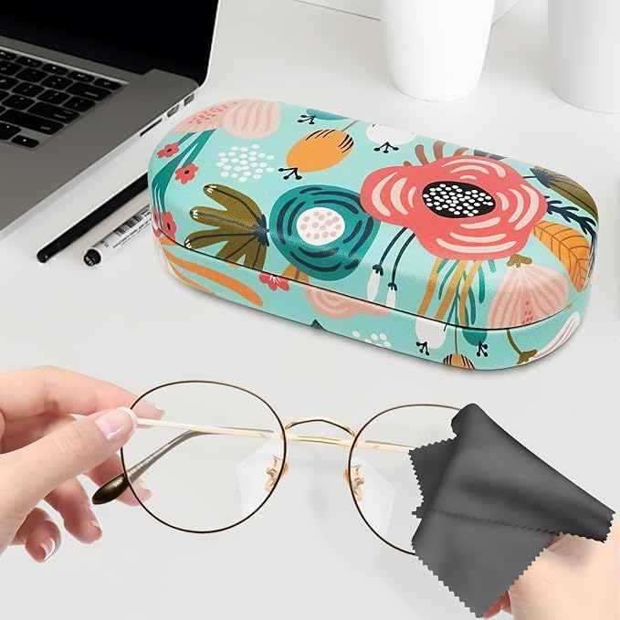 molshine Hard Shell Sunglasses Case,Classic Large Glasses Case for Women Men,Sunglass Eyeglasses