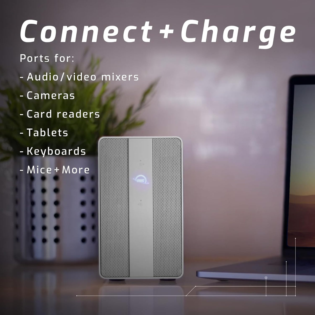 OWC Mercury Elite Pro Dual USB-C / Thunderbolt 3 External Raid Storage Enclosure with 3Port HUB for Mac and PC