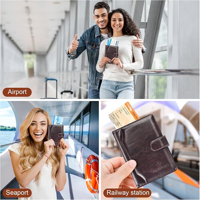 Passport Holder for Travel Essentials Wallet Cover Case Women Men Gift | Passport Holder for Travel Cruise Essentials, Passport Wallet Cover Case Women Men Travel Gifts