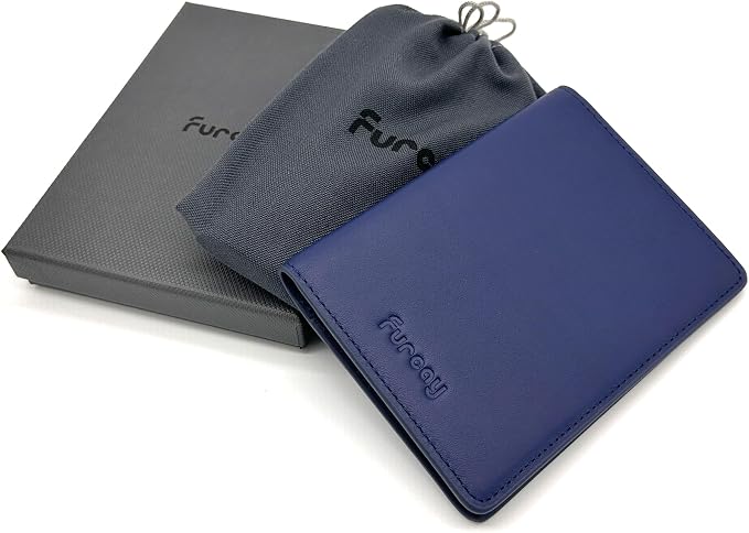 Slim Nappa Leather RFID Blocking Passport Cover (Blue/Red) | Genuine Leather Passport Holder for Men and Women
