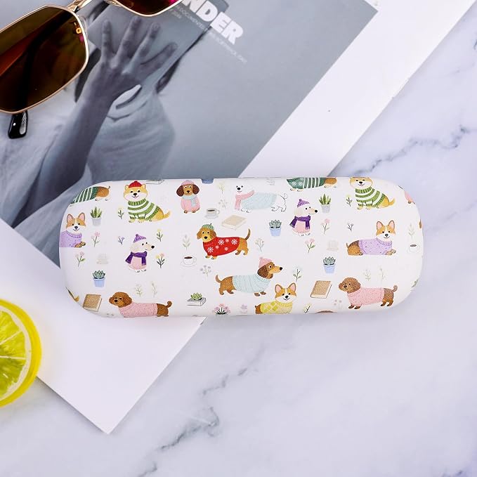 PERFECTSIGHT Hard Shell Eyeglasses Case, Kawaii Protective Glasses Case for Kids, Cute Eyeglass Case for Women Men Girls