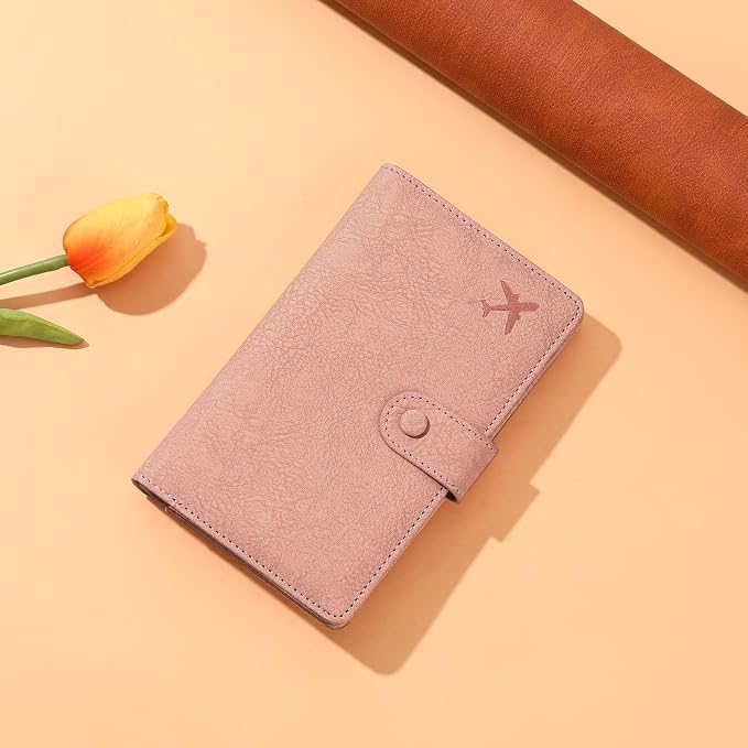 RFID Blocking Passport Wallet Cover Case Travel Document Organizer for Women and Men,Travel Wallet for Credit Card
