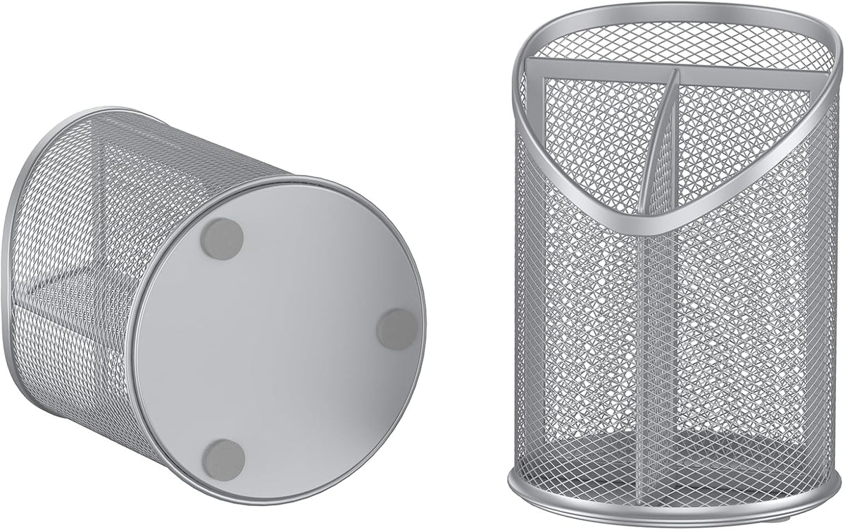 2 Pack Pen Holder Pen Organizer (Silver)
