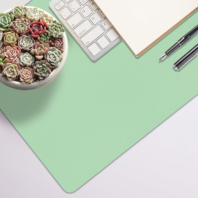 Mouse Pad and Keyboard Wrist Rest, 3-in-1 Keyboard and Mouse Pad | 31.5" x 15.7" Green Desk Mat Set, Ergonomic Wrist Rest for Computer Keyboard, Non-slip Base, Waterproof Computer Mat