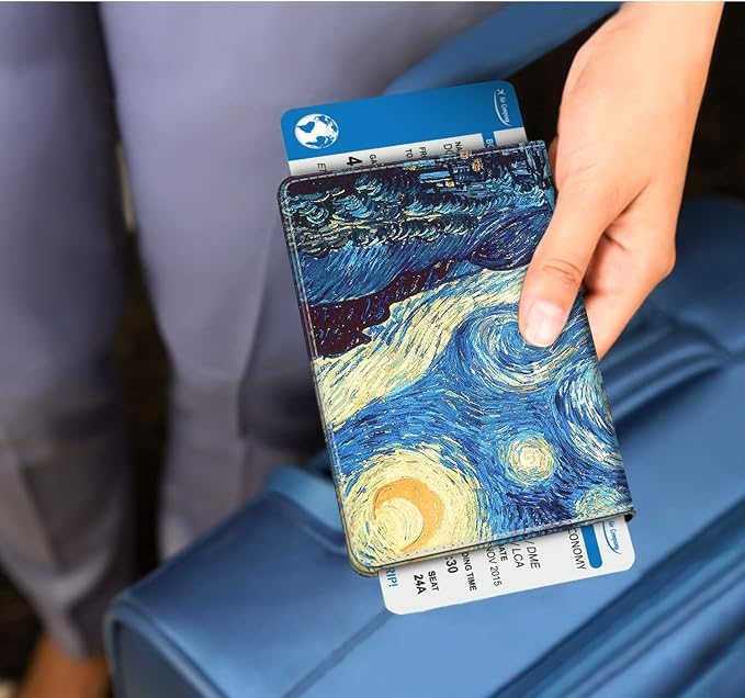 FINTIE Passport Holder, Slim Travel Wallet RFID Blocking Card Case Cover | Passport Cover Protector Essentials with Credit Card Slots, For Women/Men