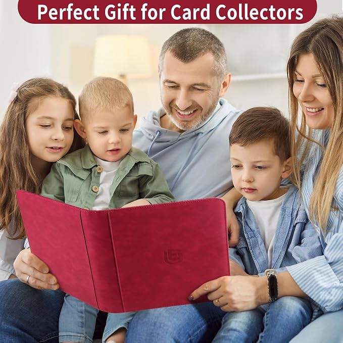 12 Pocket Card Binder,720 Pocket Trading Card Binder,Side Loading Collectible Card Albums for MTG, for TCG Football, Sports, Game Cards Red