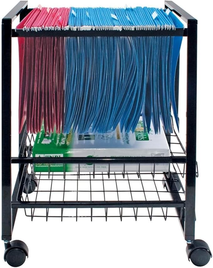 AVT34075 - Advantus Mobile File Cart w/Sliding Baskets