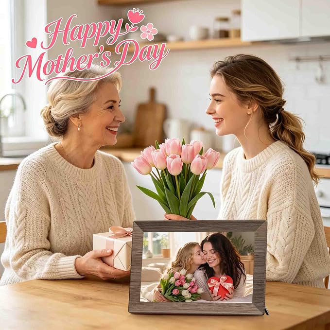 Frameo 10.1" Digital Picture Frame, Smart WiFi Digital Photo Frame with 1280x800 HD IPS Touch Screen 32GB Memory Auto-Rotate Wall Mounted, Share Photos/Videos from Phone Anywhere