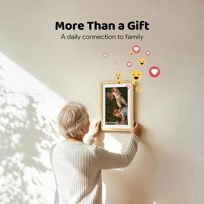 10.1 Inch Frameo WiFi Digital Picture Frame for Parents | Instant Photo & Video Sharing,1280x800 HD IPS Touch Screen, 32GB Storage,microSD Card Support,Private Sharing