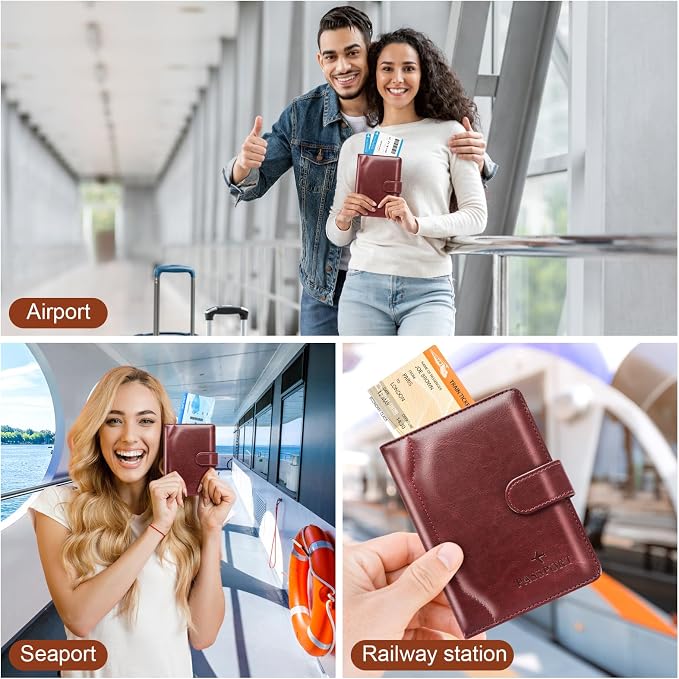 Passport Holder for Travel Essentials Wallet Cover Case Women Men Gift | Passport Holder for Travel Cruise Essentials, Passport Wallet Cover Case Women Men Travel Gifts