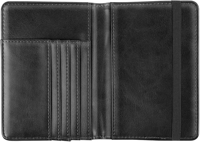 Coco Rossi Passport Holder for Travel Women Slim RFID Passport Cover Wallet | Travel Essentials, Passport Book Holders, Passport Wallet Cover Case, PU Leather, Cute, Thin, Spliced Design, Black Butterfly