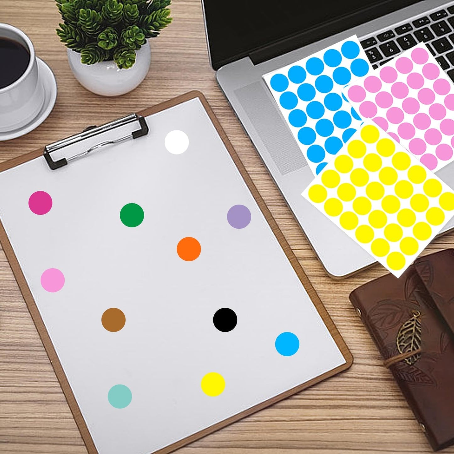 0.75 Inch Removable Color Code Dot Sticker Round Labels,Garage Sale Stickers Price Tags Label Blank Yard Sale Circle Dot Stickers(1050 Pack,Yellow)