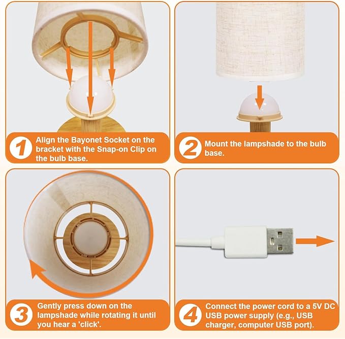 Rechargeable Cordless Touch Table Lamp with Stepless Dimming,Natural Wood Base&Linen Shade,Small Battery Wireless Ambient Night Light for Bedroom,Bedside,Nightstand,Nursery,Kitchen,Camping,Outdoor