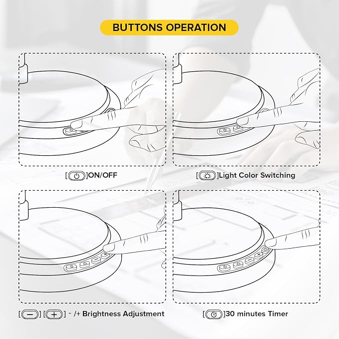 LED Desk Lamp with 96 LEDs,High lumens Table lamp | Desk Lamp for Office Home,4 Brightness Dimmable Flexible Table Lamp,Reading Light for Bedside, Office, and Study Desk Use