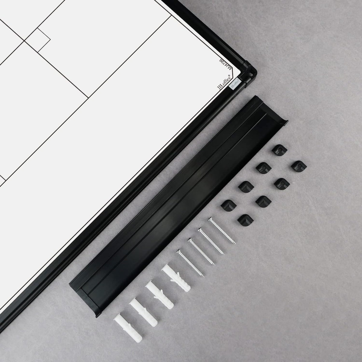 JILoffice Magnetic Dry Erase Calendar Whiteboard, 4 Month White Board Planner 36 X 24 Inch, Black Aluminum Frame Wall Mounted Board for Office Home and School