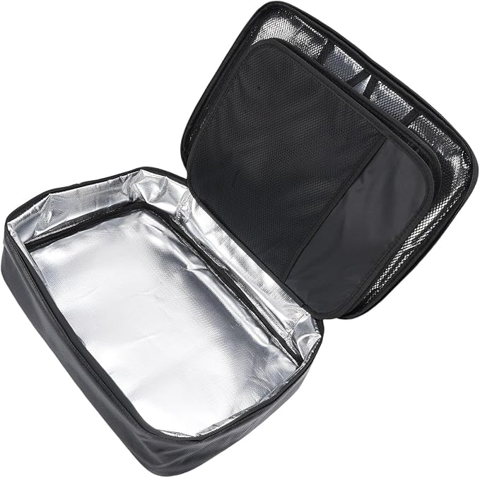 Fireproof Document Organizer Box, 5200°F Fireproof File Organizer Bag with Lock, Portable Safe Storage for Documents Hard Shell 8 Layer Case