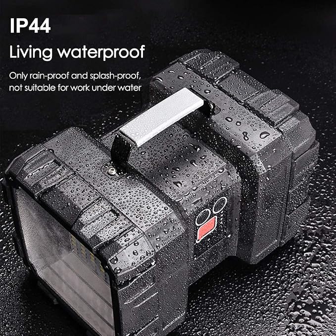 AlpsWolf Rechargeable Flashlight, LED Spotlight Flashlight 15000 Capacity 4000LM 20h Ultra-Long Standby Ultra Bright Flashlight Waterproof with USB Output as a Power Bank for Camping Accessories