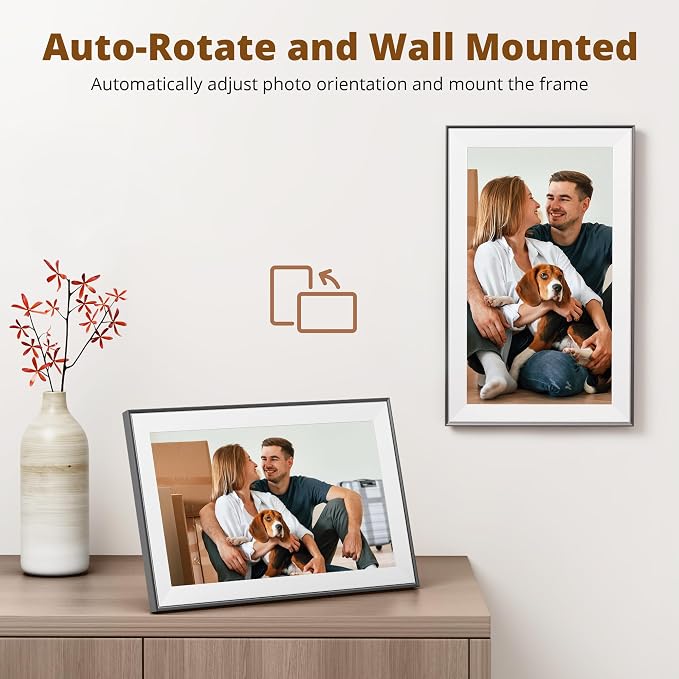Dragon Touch Digital Picture Frame - 15.6 Inch WiFi Large Digital Photo Frame with 32GB Storage, FHD Touch Screen, Easy Setup to Share Photos or Videos Remotely via Vphoto App from Anywhere