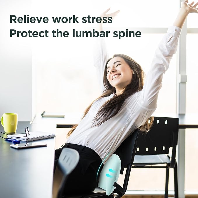 Lumbar Support Pillow for Office Chair, Memory Foam Car Back Cushion | Lumbar Pillow Lower Back with Adjustable Straps, Ergonomic Chair Back Pillow for Office, Car, Gaming Chairs and Bed
