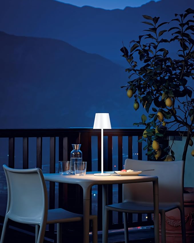 JACKYLED Cordless Table Lamps Rechargeable, 3 Adjustable Height, 5000 Capactiy Operated, 3 Colors Smooth Dimming, Portable LED Waterproof Table Lamp for Dining, Bedroom, Outdoor (2 Pack)