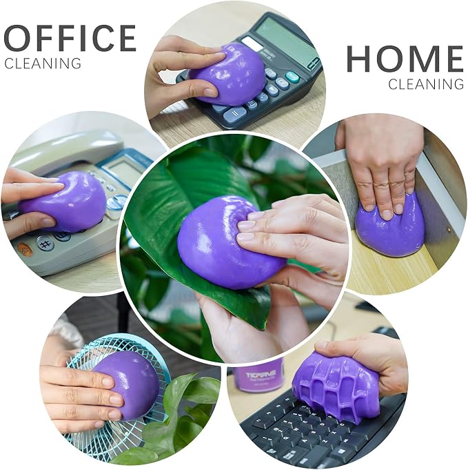 TICARVE Cleaning Gel for Car Detailing Car Vent Cleaner Cleaning Putty Gel Auto Car Interior Cleaner Dust Cleaning Mud for Cars and Keyboard Cleaner Cleaning Slime Purple | Cleaning Putty Gel Car Interior Cleaner Dust Cleaning Mud Keyboard Office Lapto...