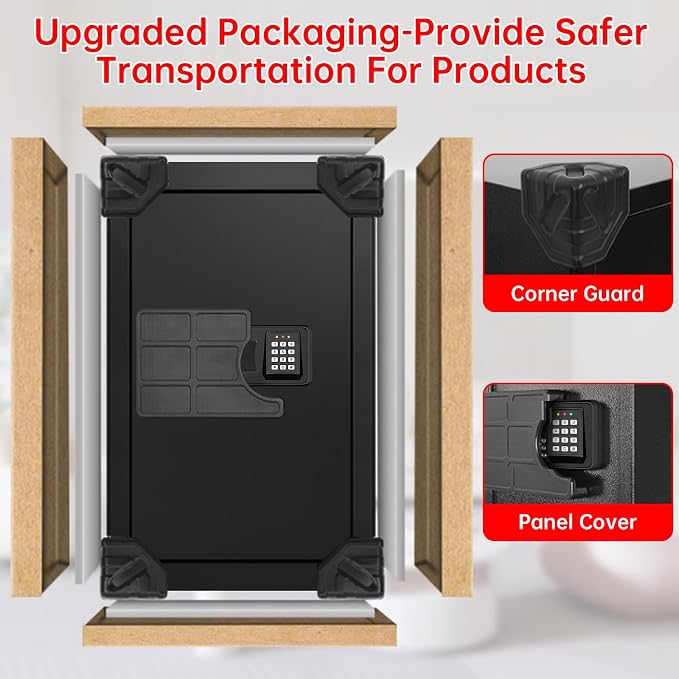 6.0 Cub Large Fireproof Safe Box for Home Use, Digital Security Safes Fireproof Waterproof with Combination Lock and 3 Removable Shelves, Anti-Theft Home Fire Safe for Document Money Valuables