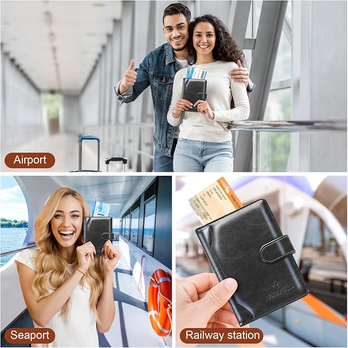 Passport Holder for Travel Essentials Wallet Cover Case Women Men Gift | Passport Holder for Travel Cruise Essentials, Passport Wallet Cover Case Women Men Travel Gifts