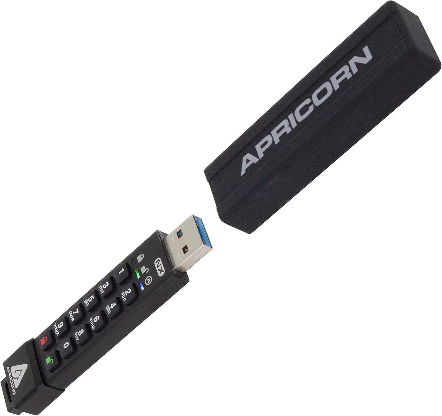 Apricorn 2TB Aegis Padlock USB 3.0 256-Bit AES XTS Hardware Encrypted & Aegis Secure Key 3 NX 64GB 256-bit Encrypted FIPS 140-2 Level 3 Validated Secure USB 3.0 Flash Drive, ASK3-NX-64GB, black