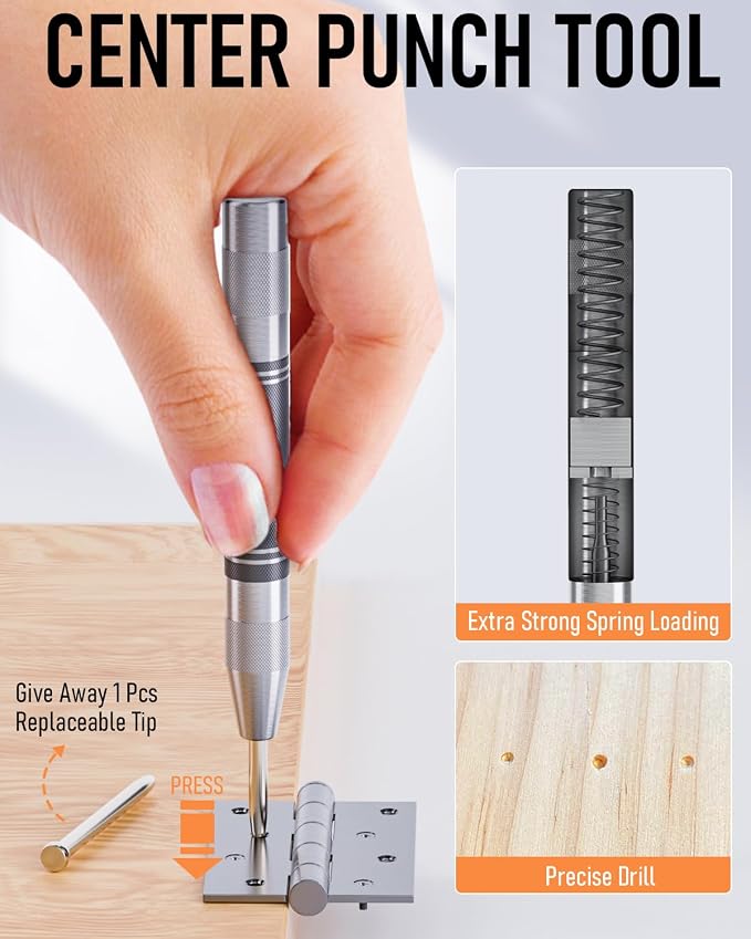 Nicpro 42Pack Carpenter Pencil with Sharpener, Mechanical Carpenter Pencils Set with Deep Hole Long Nib Marker Pen, Carbide Scribe Tool & Construction Pencil for Architect Woodworking-With Canvas Case