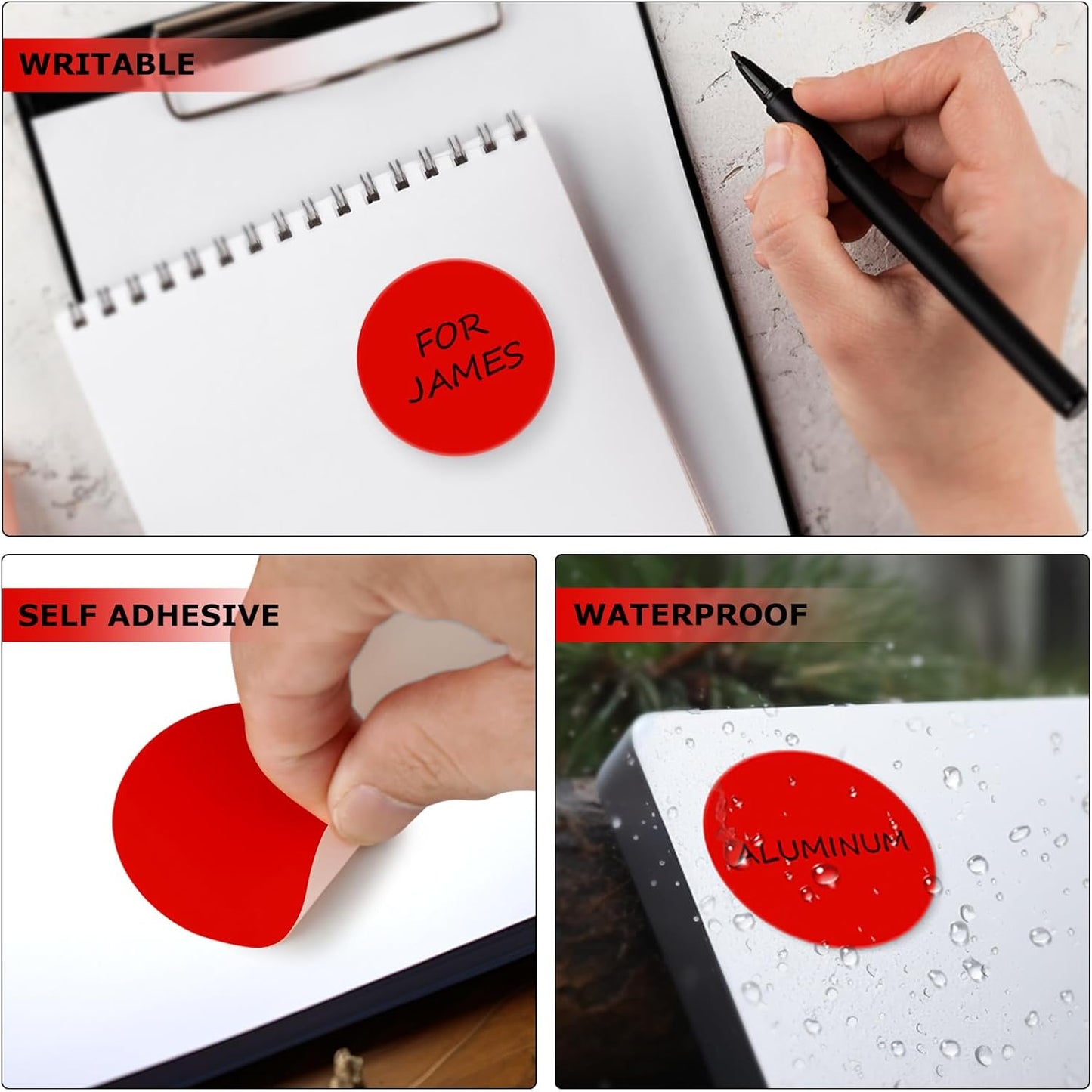 Red Dot Stickers 2 Inches Round Sticker, Circle Colored Labels Color Coding Labels for Office Classroom Toddlers Activity 80 Pieces