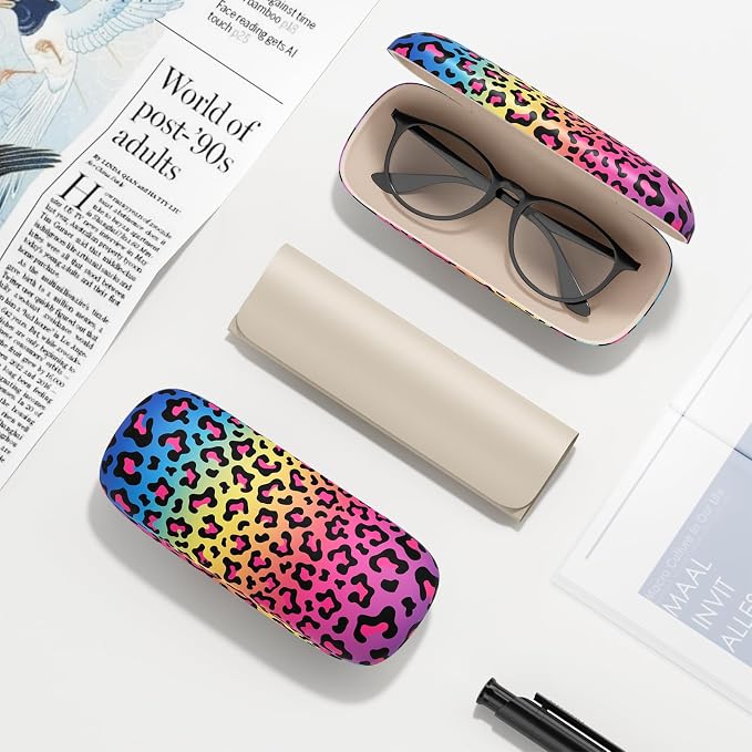 Eyeglasses Case, Hard Shell Protective Case for Glasses, Unisex for Women Men
