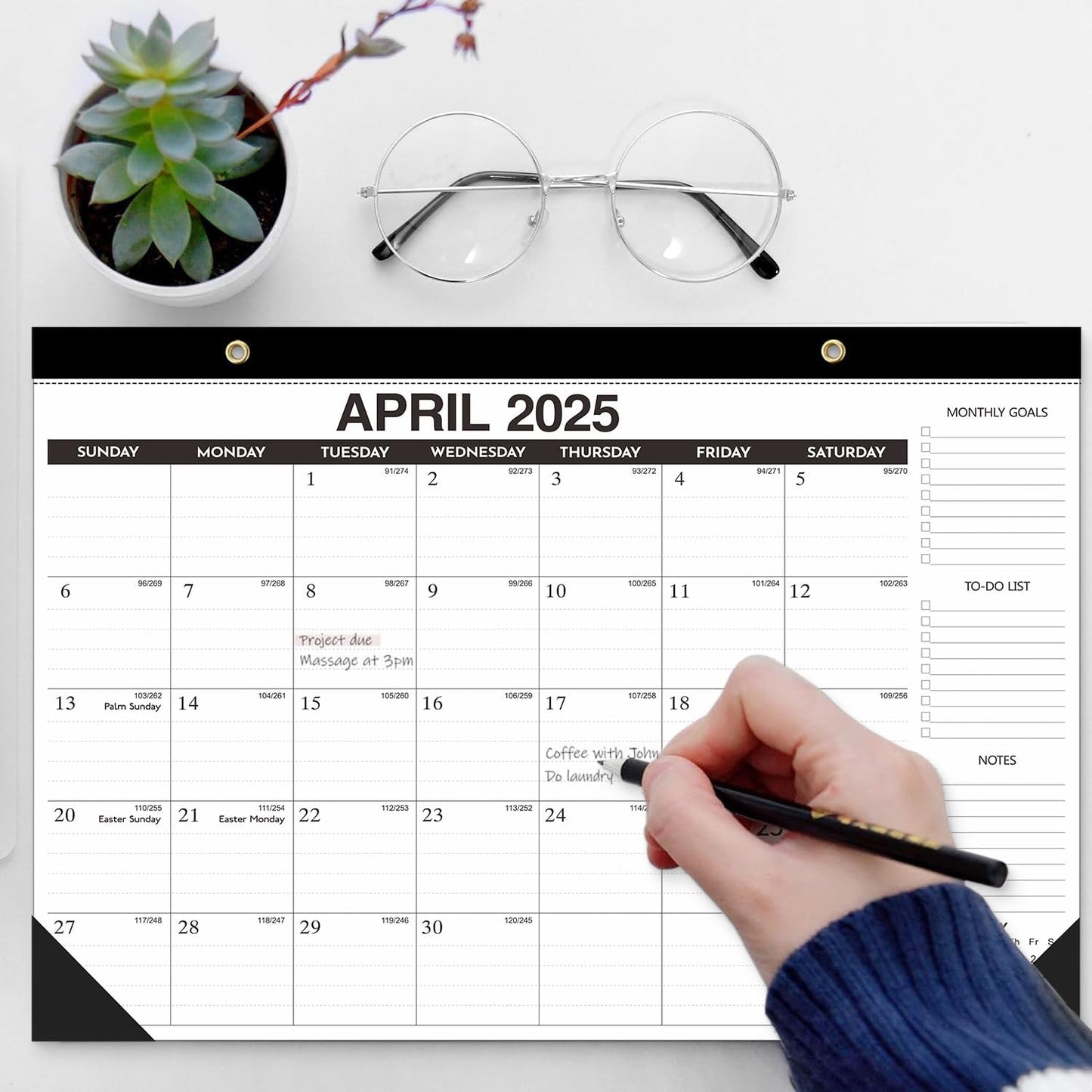 Kyweel 2025-2026 Desk Calendar, 12 Month Desk Calendar/Wall Calendar Combo, 17" x 12", July 2025-June 2026, Highlight Holidays, Planning Calendar, Thick Paper