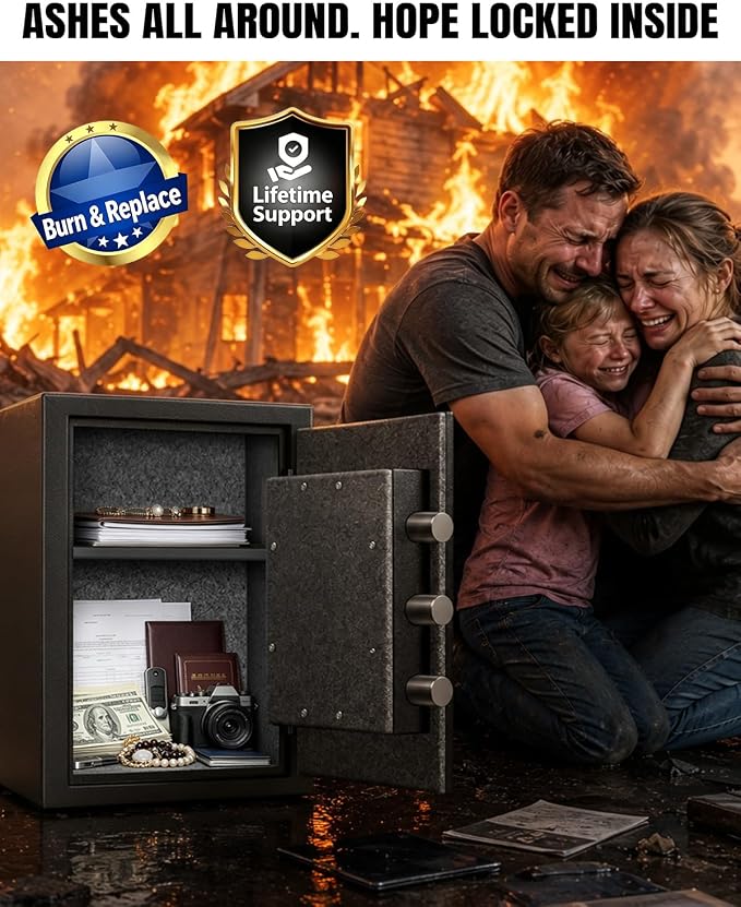 ππ©π π«ππππ ππππ Fireproof Safe Box| ππππΒ°π
ππ-ππ’π§ Protection| 2.8 Cuft Fire Proof Digital Home Safes with Smart Alarm System, Bolt-Down Design| for Documents Jewelry Electronics