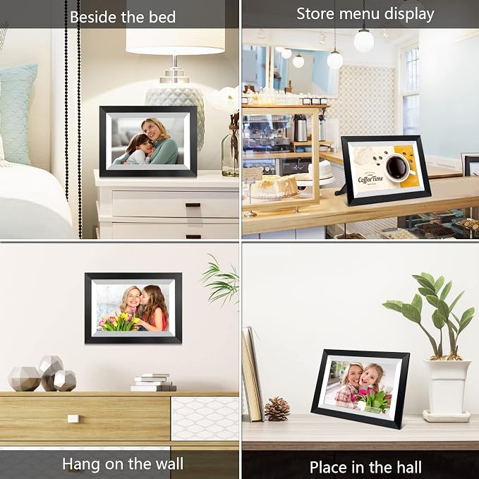 FRAMEO 10.1 Inch Smart WiFi Digital Photo Frame 1280x800 IPS LCD Touch Screen, Auto-Rotate Portrait and Landscape, Share Moments Instantly via Frameo App from Anywhere