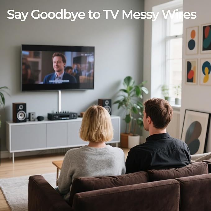 283.5in Cord Hider Wall, Cord Covers for 2-4 Wires on Wall, Premium Cable Hider Wire Covers for Cords on Wall, Easy Set-up Wire Hiders for TV on Walls, TV Cable Cover Raceway, W0.95 H0.55in, White