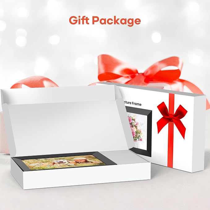 BIGASUO Digital Picture Frame, 10.1" Frameo Digital Frame WiFi with 32GB Memory, 1280x800 IPS Touch Screen, Send Photos/Videos from Your Phone Anywhere, Photo Gifts for Parents and Grandparents 2 Pack