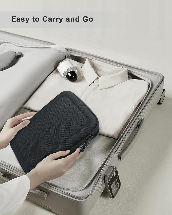 Krypthos Travel Sunglasses Organizer Case, Portable Eyeglasses Storage Box Eyewear Glasses Display Case for Men Women