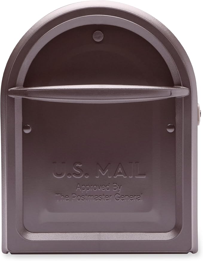 Architectural Mailboxes Mapleton Post Mount Mailbox, Rubbed Bronze, Large | Galvanized steel build for outside with rust-resistant powder-coat finish and a magnetic door closure. USPS approved.