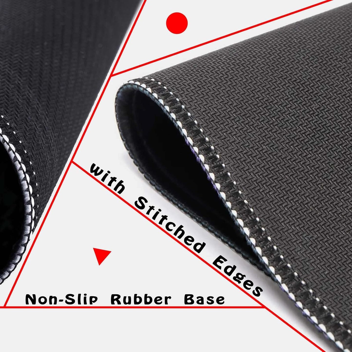 Mouse Pad with Non-Slip Rubber Base, Waterproof Computer Mousepad with Stitched Edges, Mouse Pads for Computers, Laptop, Gaming, Office & Home, 9.5 x 7.8 in (2025 Calendar Colorful)