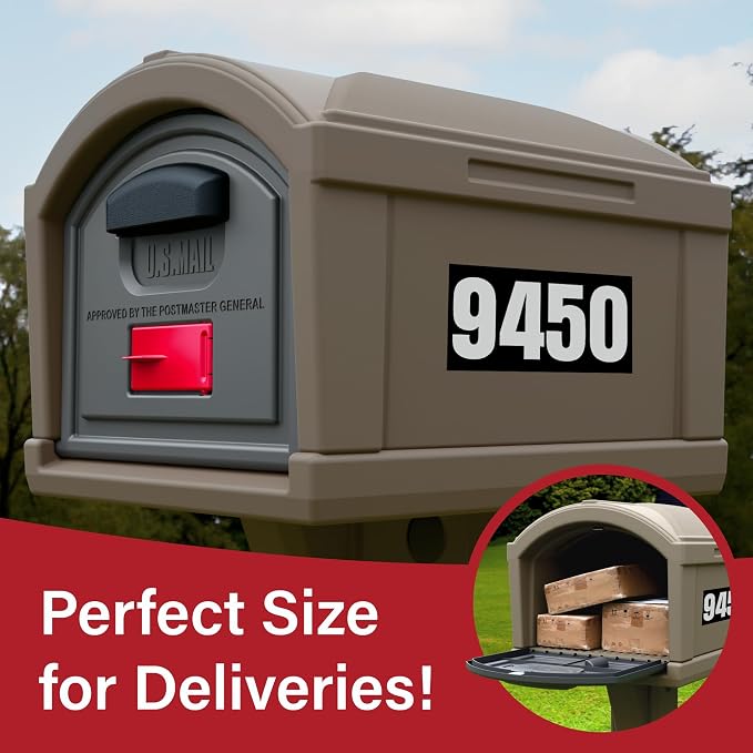 Simplay3 USPS T4 Extra Large Capacity XL Dig-Free Mailbox with Durable Double-Wall Construction, Weather-Resistant Design, and Easy No-Dig Installation, Driftwood, Made in the USA