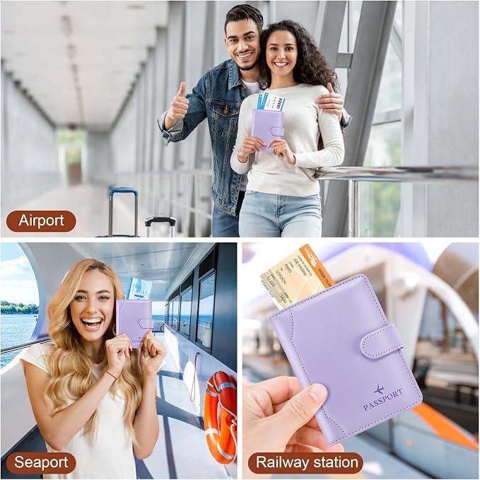 Passport Holder for Travel Essentials Wallet Cover Case Women Men Gift | Passport Holder for Travel Cruise Essentials, Passport Wallet Cover Case Women Men Travel Gifts