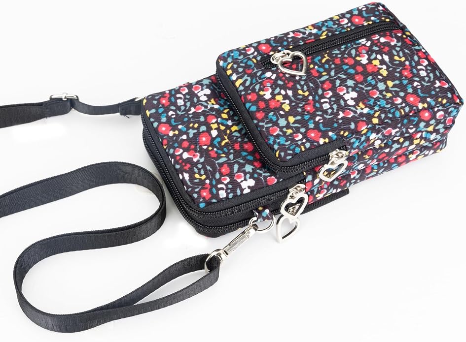 Small Crossbody Bag for Women - Mini Phone Purses with Crossbody Strap and Wallet - Nylon Arm Bag