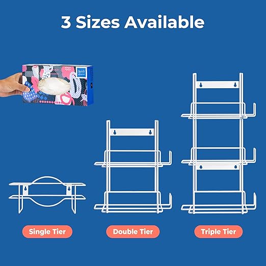 FMP Brands Single Glove Holder for Wall Mount, Wire Rack Disposable Napkin Gloves Box Holder, White Durable Metal Organizer Dispenser for Food Service, Lab, Office, Home, and Garage