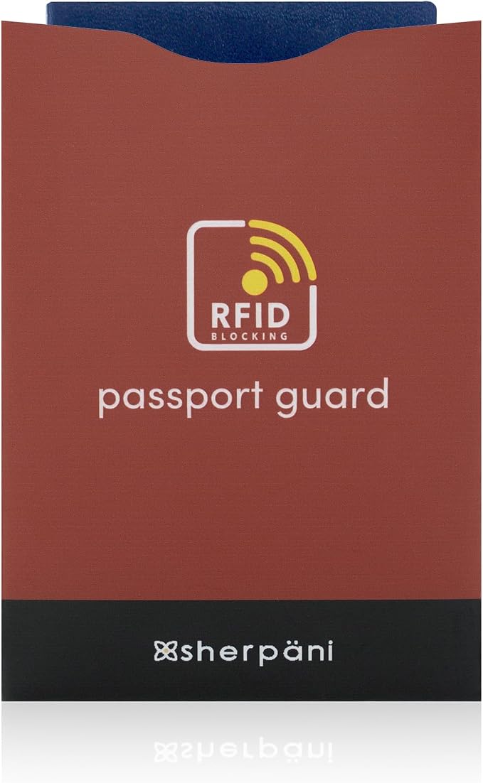 Sherpani RFID Passport Shield, RFID Blocking Travel Passport (Cider) | Passport Holder Pocket, Passport Cover Wallet, Identity Theft Prevention, Protects Passport, Airport Essentials, Travel Gift