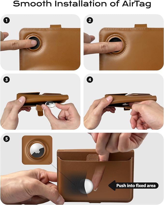 Stouchi AirTag Passport Holder with Pull Strap, RFID Blocking Magnetic Case | Patented 1-sec Pull Strap; Detachable Magnetic Card Wallet; Zero-rattle AirTag Slot; Certified RFID Blocking; Ultra-slim