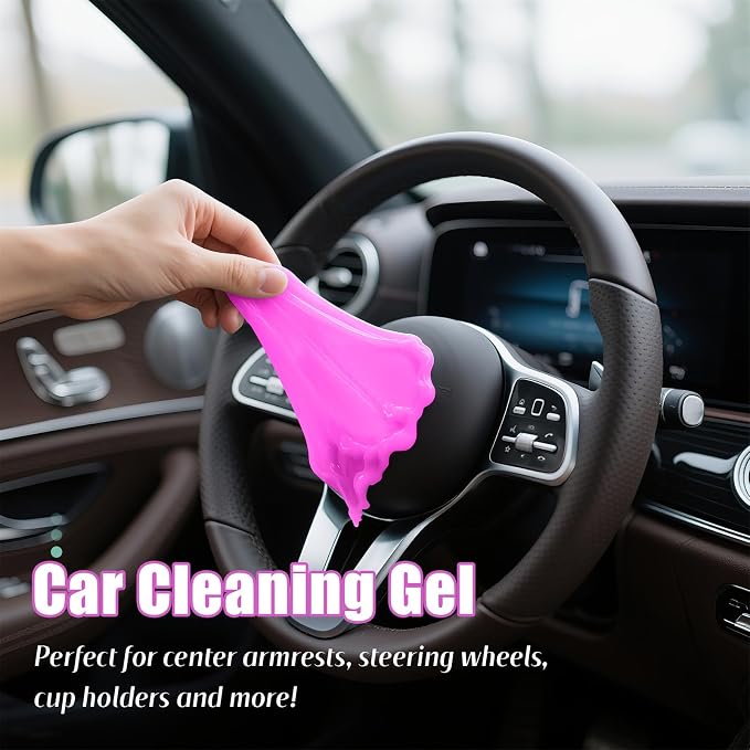 ASFSKY Car Cleaning Gel, Lavender | Cleaning Putty for Car Interior, Keyboard Dust Remover, Universal Cleaning Gel, Purple, 1 Pack