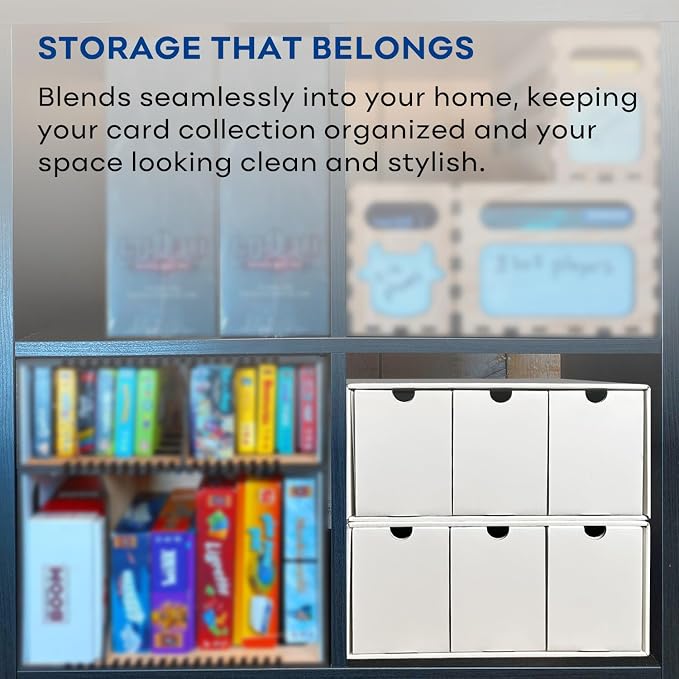 Fageverld Trading Card Storage Box, Top Loaders Storage Box with 80 Dividers, Cardboard Toploader Card Boxes for Sports Card, Baseball, MTG, TCG, Playing Cards, 12 Drawer